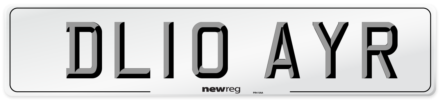 DL10 AYR Number Plate from New Reg
